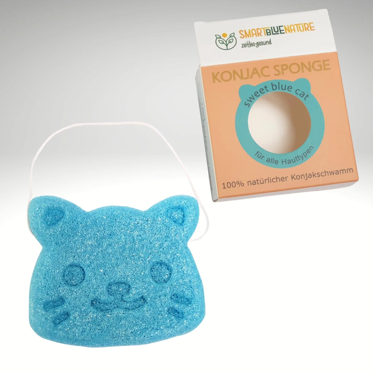 Pack Shot von Konjak-Schwamm Blaue Katze