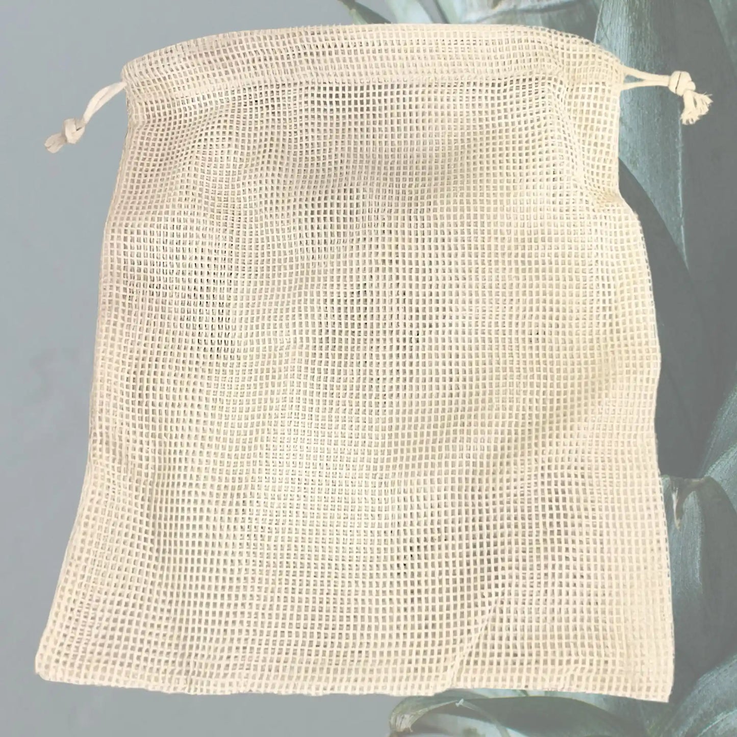 nachhaltiger Universalbeutel aus Baumwolle mit Zugkordeln