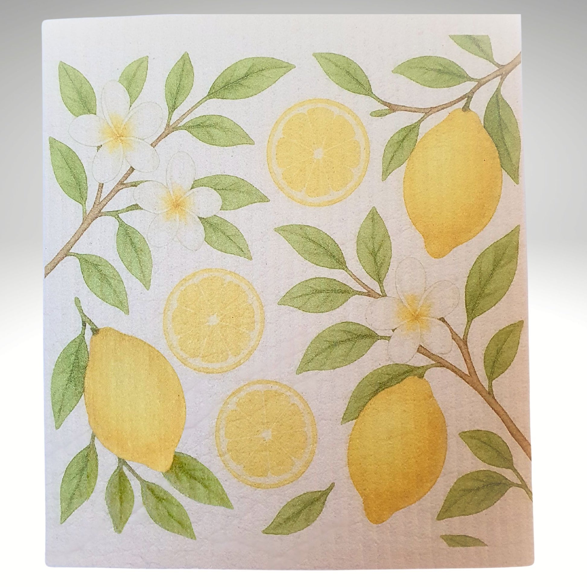 Nachhaltiges Schwedisches Schwammtuch im Zitronen-Design 